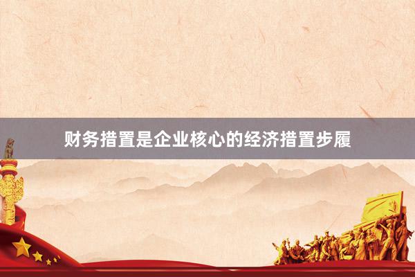 财务措置是企业核心的经济措置步履